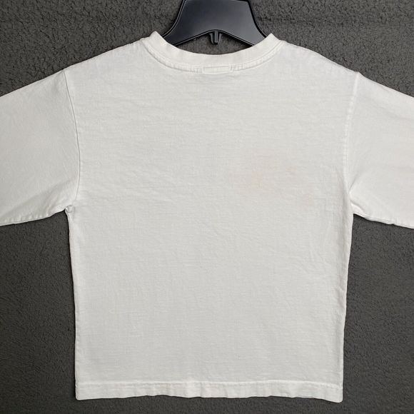 GUESS JEANS USA T-Shirt White Long Sleeve Womens Small Classic Spellout Logo - Picture 16 of 16